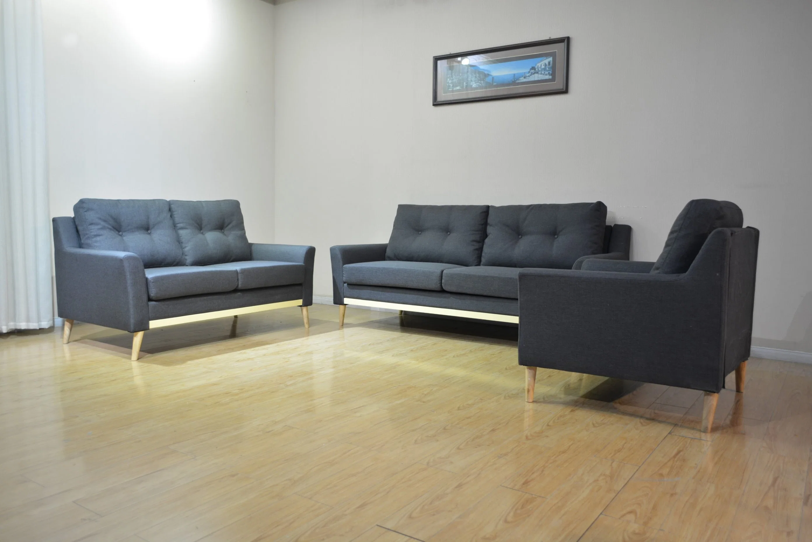 High quality/High cost performance  Fabric Non Inflatable Huayang Customized Hotel Couch Sofa Set