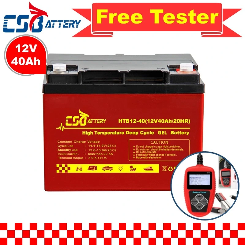 Csbattery 12V40ah Long-Life Gel Battery for Sweeper/Power-Storage/Wind/Inverter/Electric-Vehicle/Ali