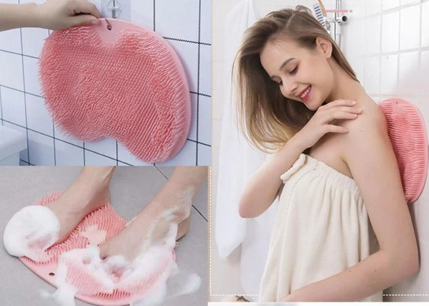 Peeling Dusche Massage Scraper Badezimmer Rutschfeste Badematte Rückenmassage Pinsel Silikon Fuß Wasch Körper Reinigung Badewerkzeug