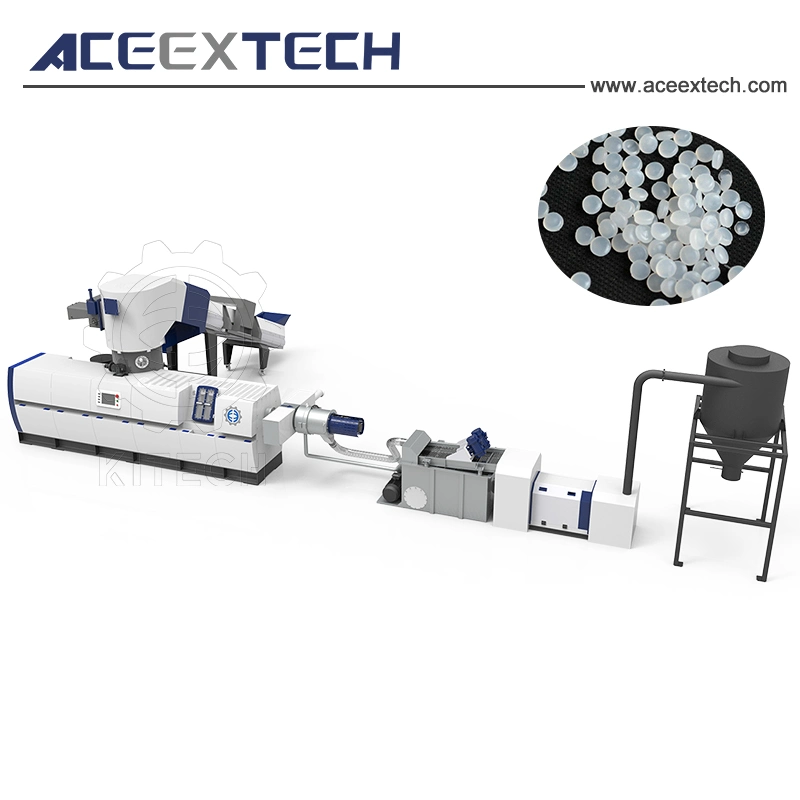 Single Screw Extruder PP/HDPE/ABS/PS Rigid & Squeezed Film Recycling Pelletizing Granulation Machine