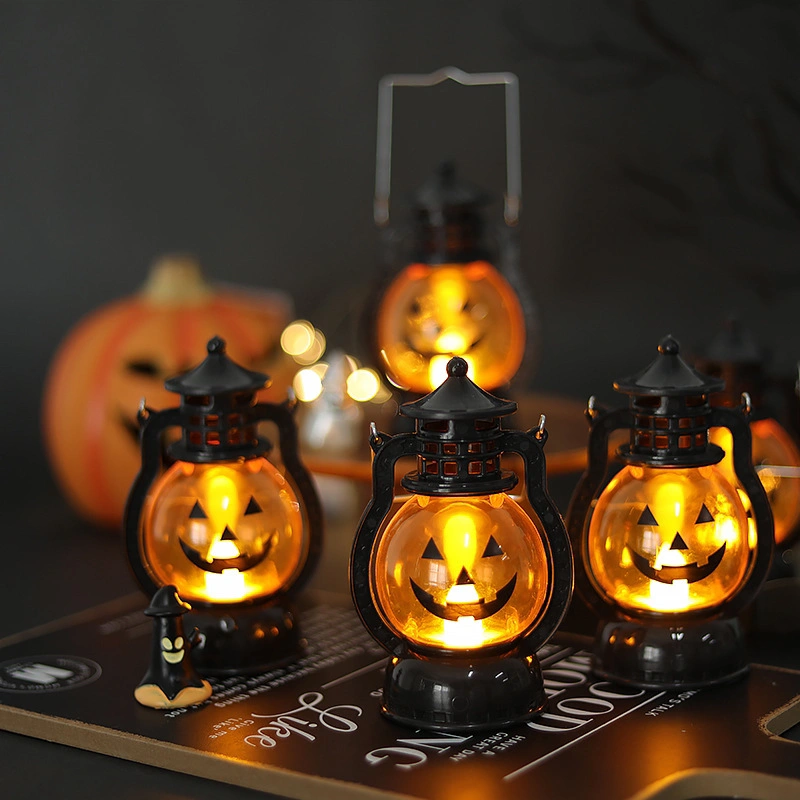 Halloween Oil Lanterns Hand-Held Pumpkin Lanterns Decorations Small Horse Lanterns Bars Party Supplies