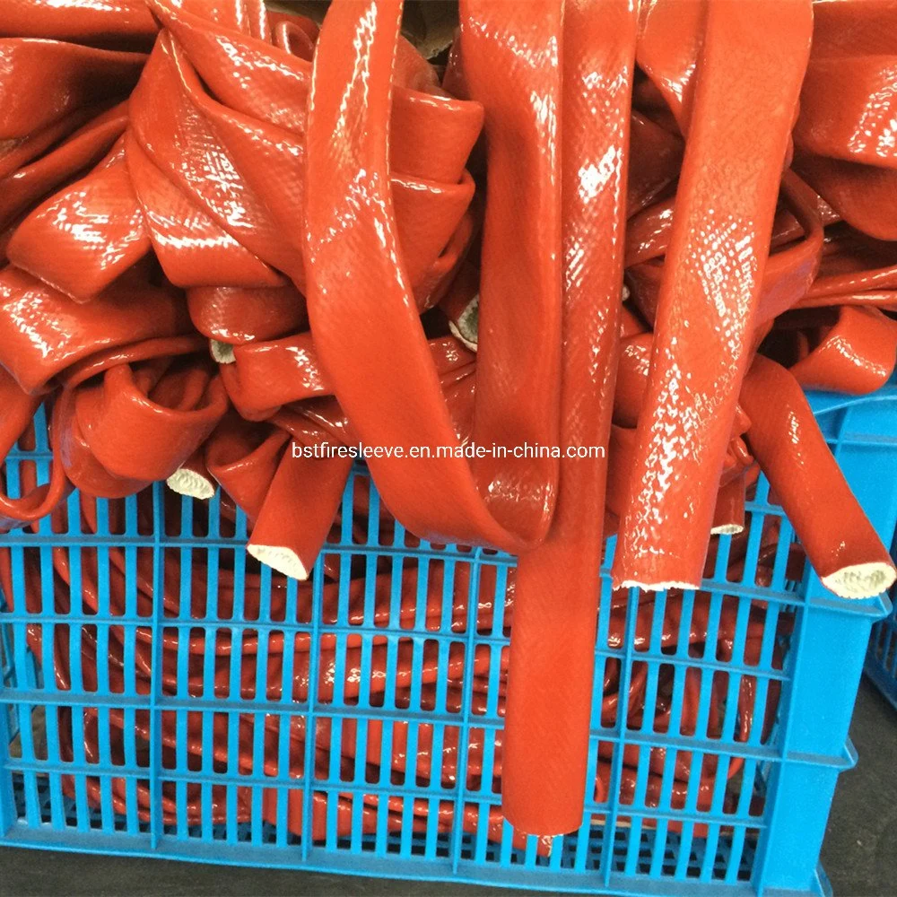 China Manufacturer Factory Silicone Fiberglass Hydraulic Pipe Tube High Temperature Fire Sleeve Hose Protection