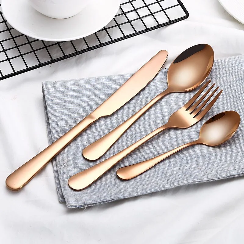 Stainless Steel Cutlery Set Fork Knife Spoon and Teaspoon Popular Set