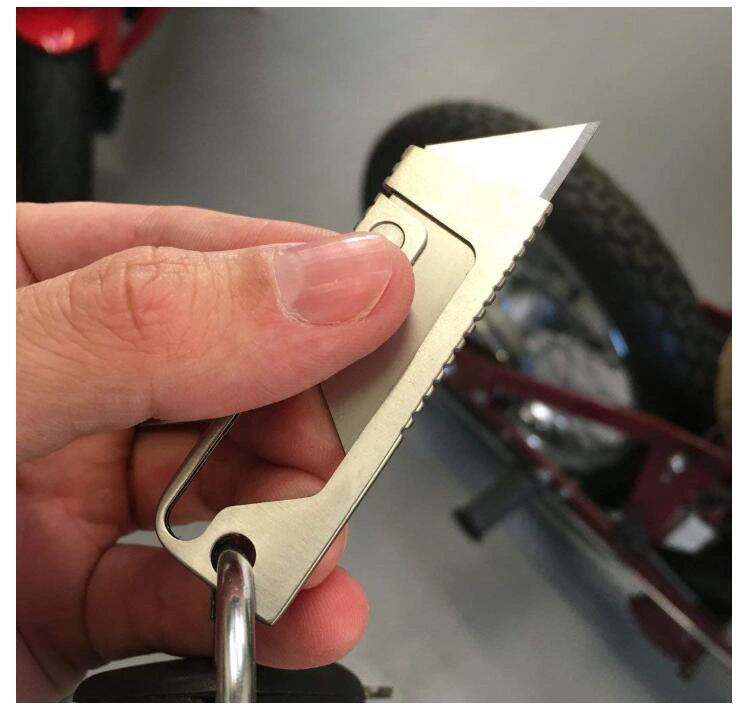 Utility Knife - Smallest Keychain Knife Using Utility Blades - Disappears in Pocket, Keychain, or Wallet - Quark Tool