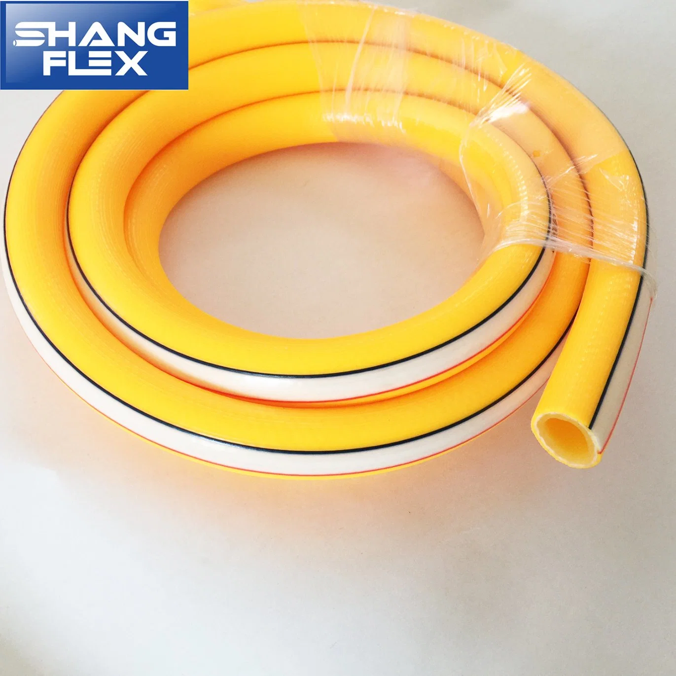 Yellow Color Reinforced High Pressure Spray PVC Hose