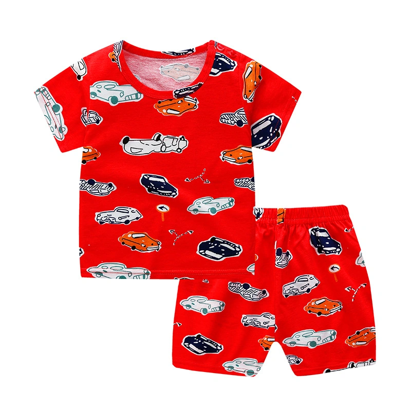 Baby Clothes Wholesale/Supplier Infant Designer Clothes Short-Sleeved Suit Cotton T-Shirt Boys Clothing Sets 10% off