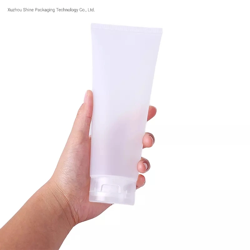 Custom Transparent Empty Eco Friendly Biodegradable Plastic PE Hand Cream Body Lotion Soft Cosmetic Packaging Squeeze Tube