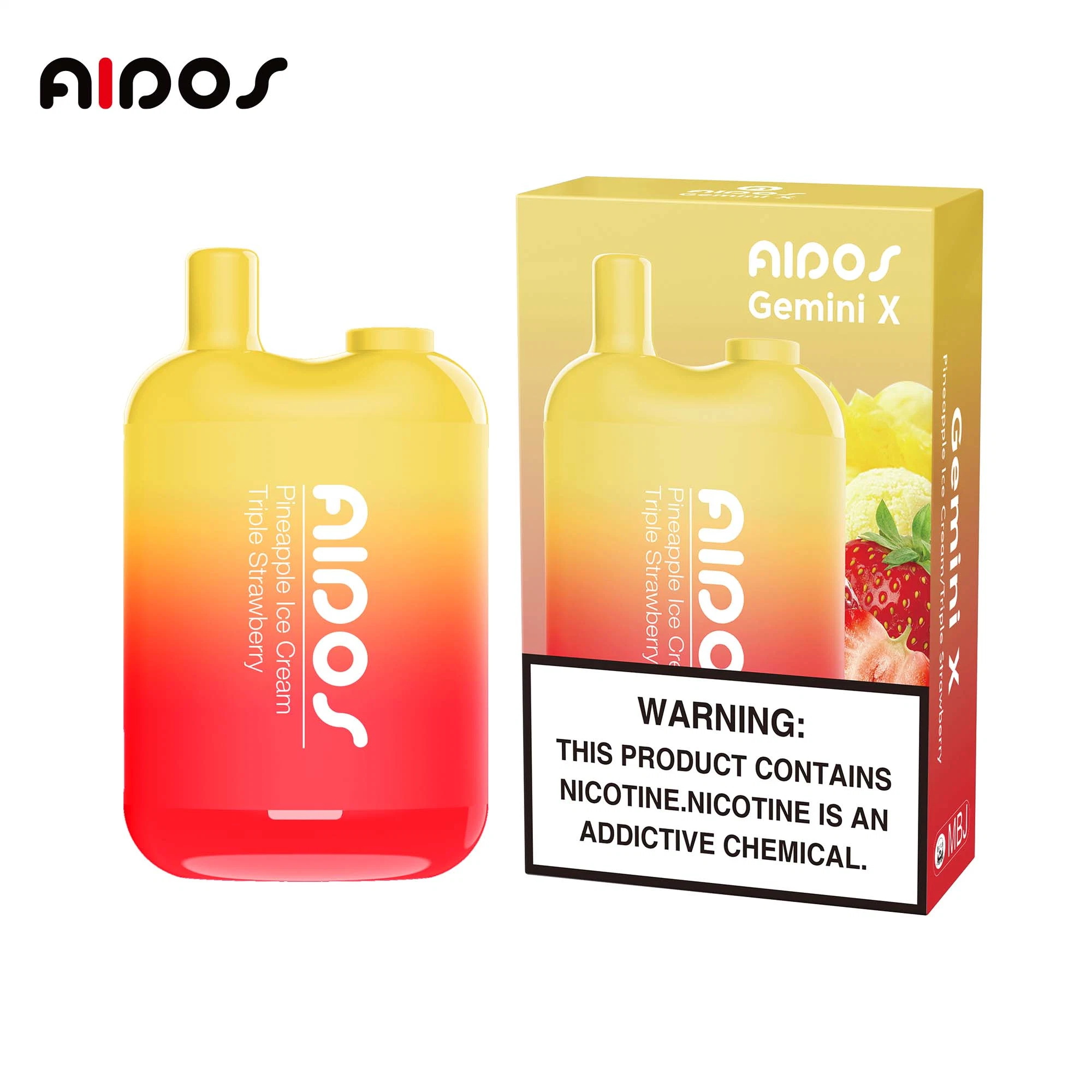 Aidos J6166 Geminini X Hot Selling Te5000 6000 Saveurs de e-liquide fruité pour cigarettes électroniques Pod jetable Vape 16ml 8000 bouffées Stylo Vape jetable en gros.