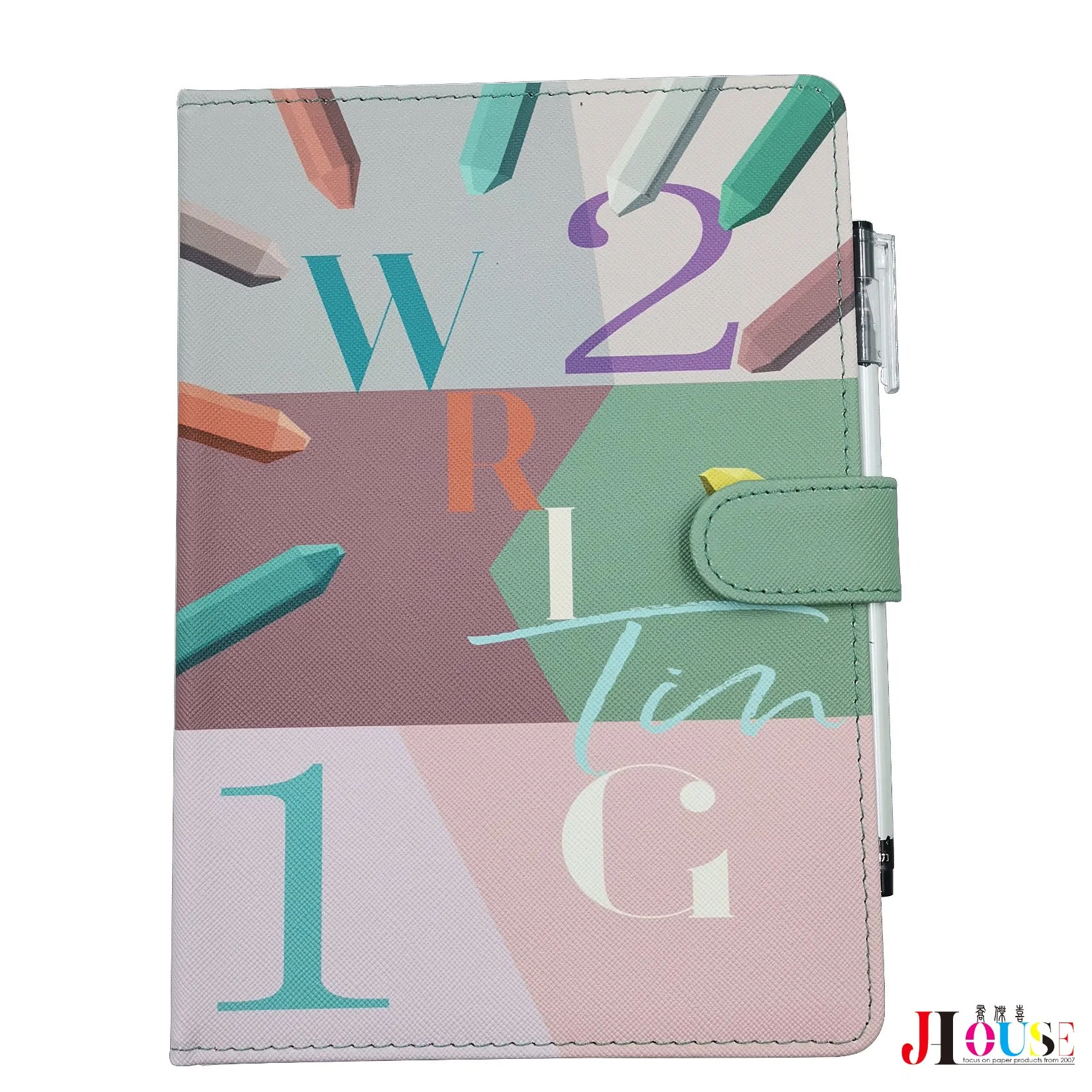 PU Leather Notebook Dairy in A5/A4 Size for Student Exersice Book Stationery Supply