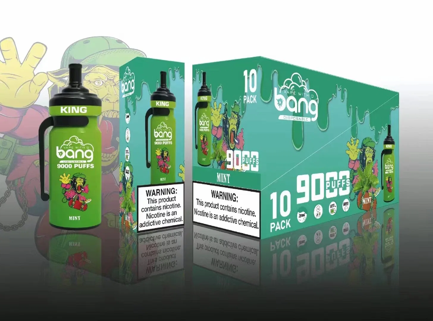 Disfrutar de originales similares Bang el rey 9000 inhalaciones botella desechable Vape dispositivo pod 9K bocanadas precio de fábrica depósito