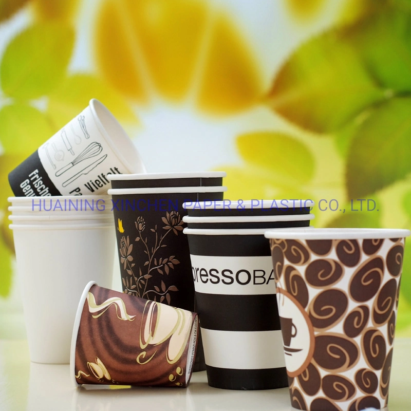 12oz 4oz Disposable Hot Drinks Black Corrugated Milk Tea Insulated Paper Coffee Cups