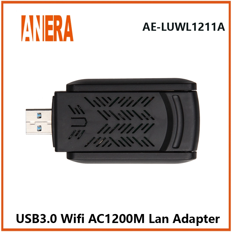 Adaptador WiFi de 5 GHz WiFi5 de 1200 Mbps USB 3.0 Dongle de banda dupla PLACA de rede Wi-Fi 802.11AC de 5 g.