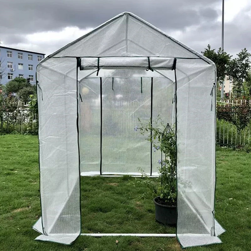 2 Tiers Portable Garden Greenhouse Indoor Outdoor PVC Cover Garden Mini Greenhouse