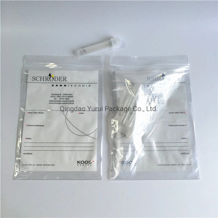 6*9 Patologia LDPE Envelope de transporte laboratório médico Biohazard Biodegradáveis Coleta de Lixo tipo canguru saco de amostras com bolsa