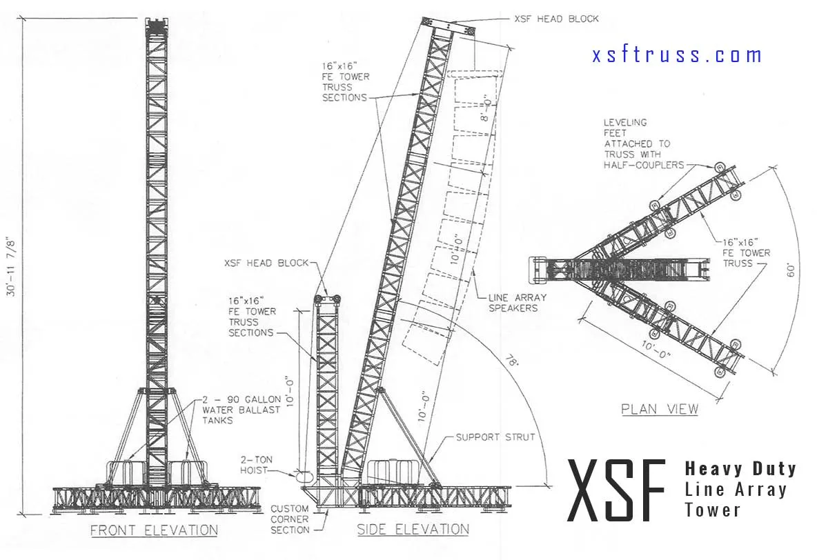 Aluminum Line Array Speaker Sound Lift PA Truss System for Outdoor Event Concert Exhibition