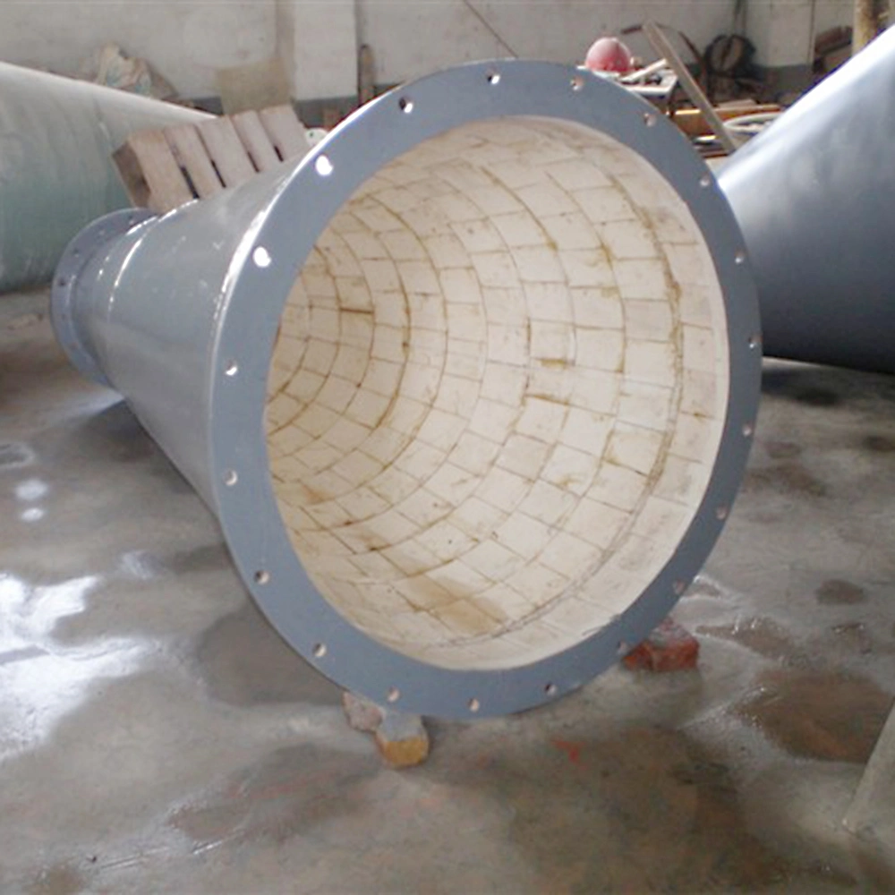 Industrial Hot Sellling Alumina Ceramic Tile Lined Tube Alumina Ceramic Stainless Steel Pipe for Other Powder Pneumatic Conveying System