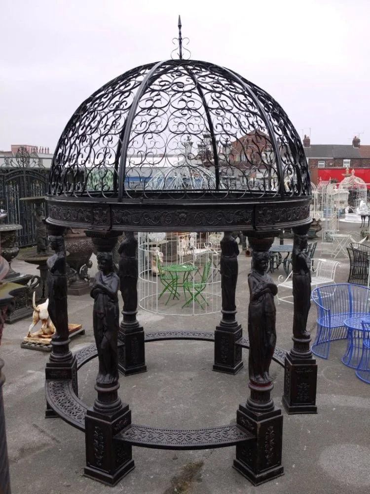 Haute qualité de l'Art de Morden Gazebo en fer forgé de grande taille pour la décoration de jardin pour la vente CIG-029