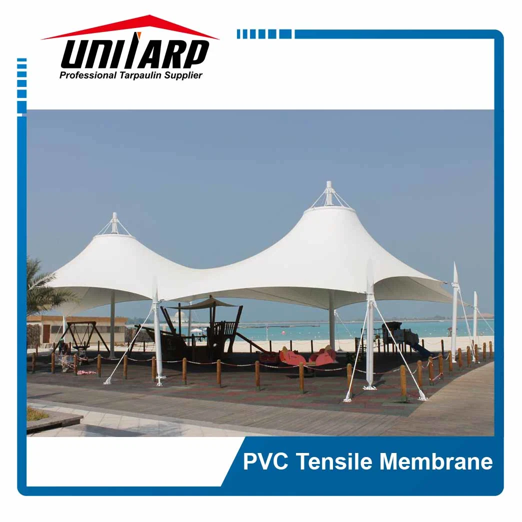 Self-Cleaning PVC Coated Canvas Standard Canopy Stadium Roof Membrane Structure Tensile