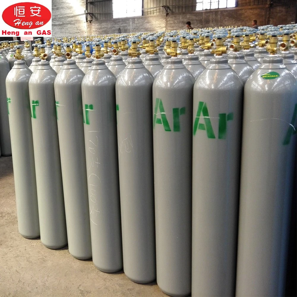 High Pressure Seamless Refillable 50L Argon Gas Cylinder Industrial Use for Welding