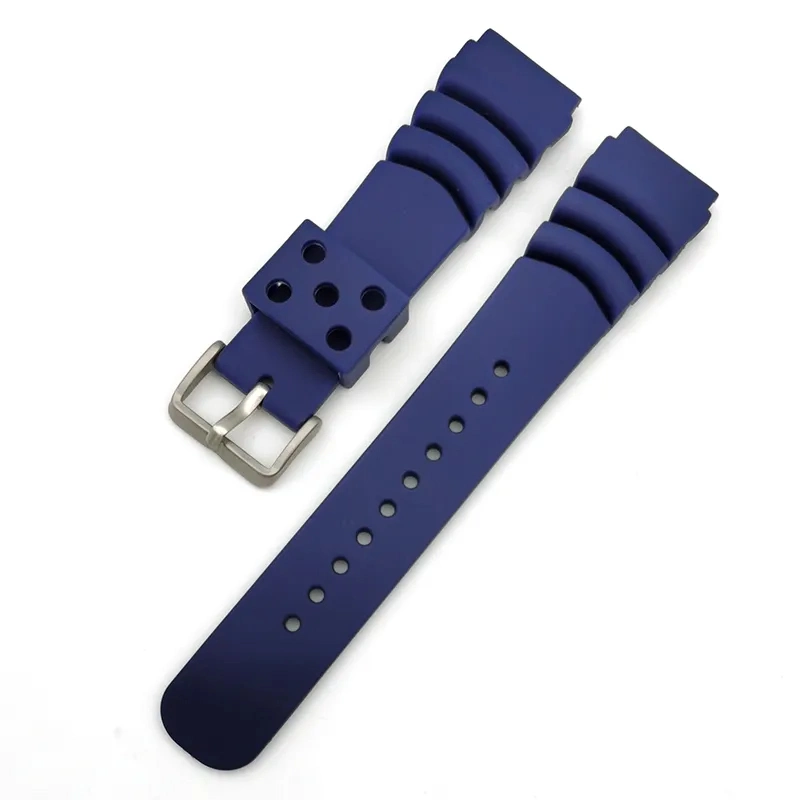 Customized Fluorescent Shiny Trendy Non-Slip Waterproof Silicone Strap with Breathable Holes