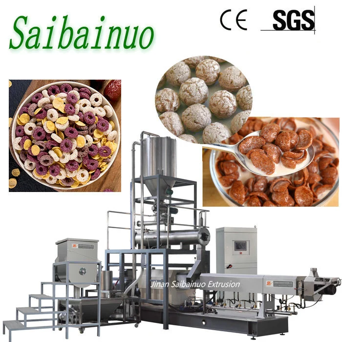 Sugar Coated Crispy Corn Flakes Machine Breakfast Cereals Processing Line