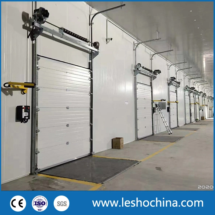 Industrial Automatic Overhead Steel Thermal Insulated Vertical Lifting Roll up Metal Exterior Garage or Sectional Door for Warehouse and Loading Docks