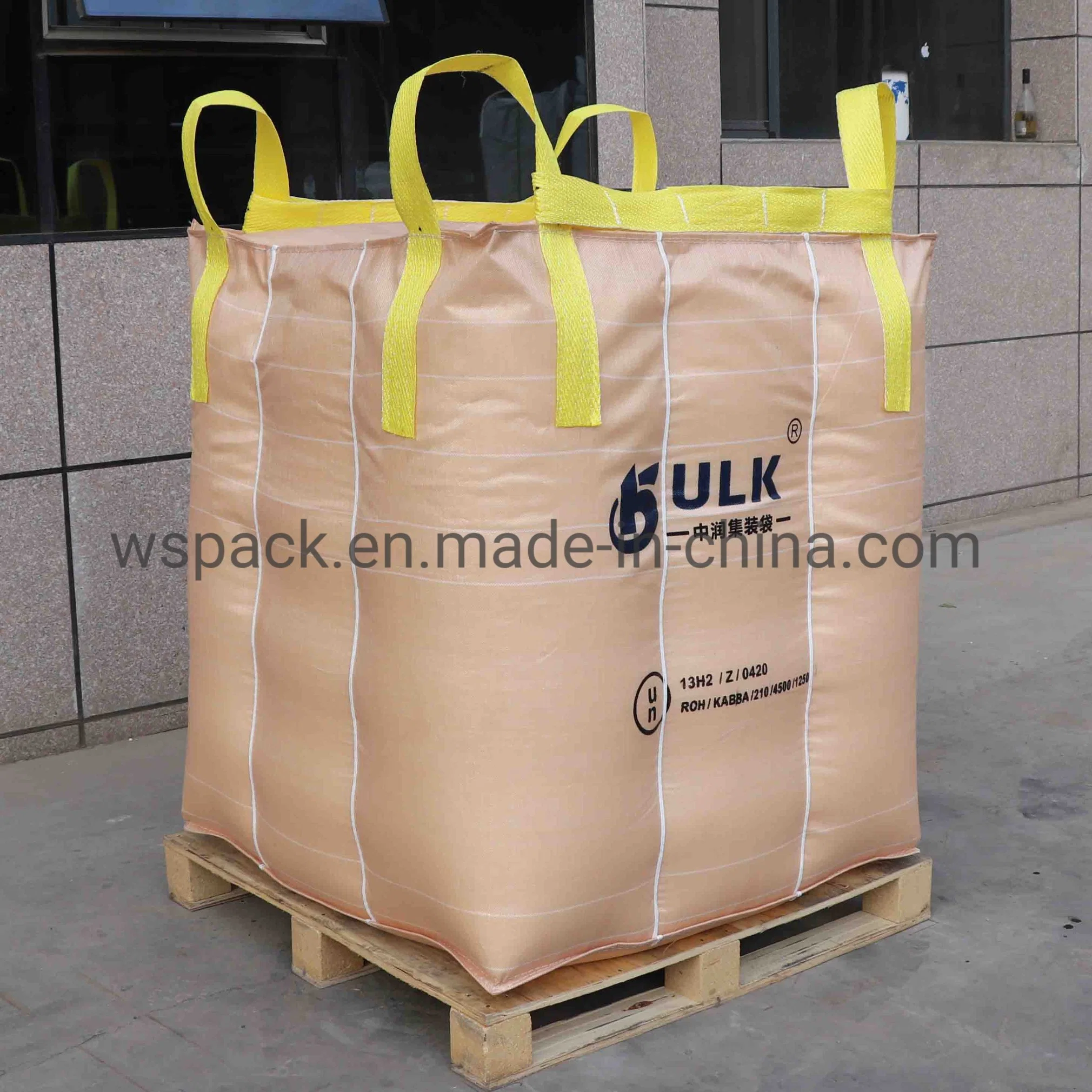 1 Ton Plastic Pellet Wood Particles PP Industrial Waterproof Bulk FIBC Big Jumbo Bags for Packing