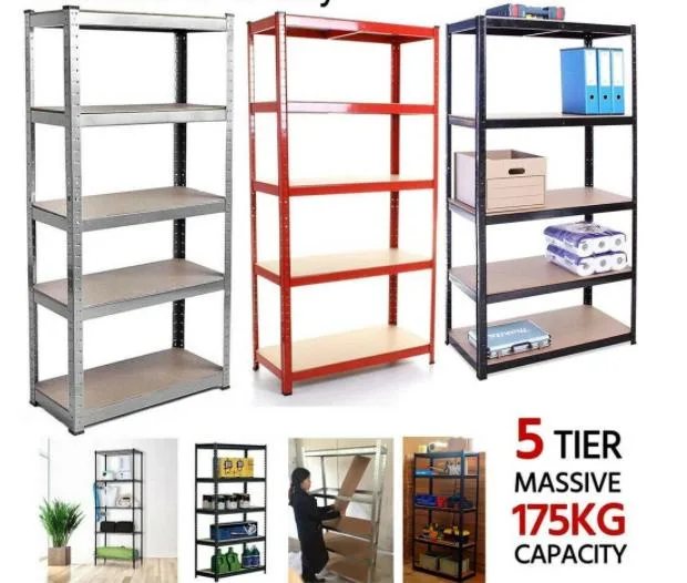 Racking Adjustable Metal Boltless Shelf and Racks Warehouse Storage Light Duty Metal Rack Shelf