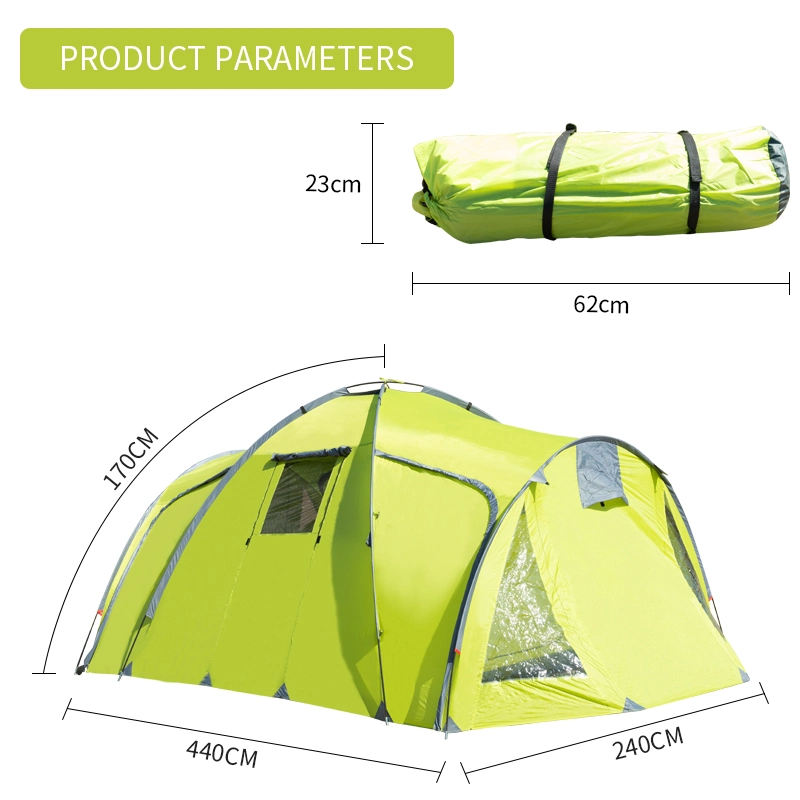 4 - 6 Persons Outdoor Large Space Family Folding Camping Trade Show Tents for Camping Outdoor