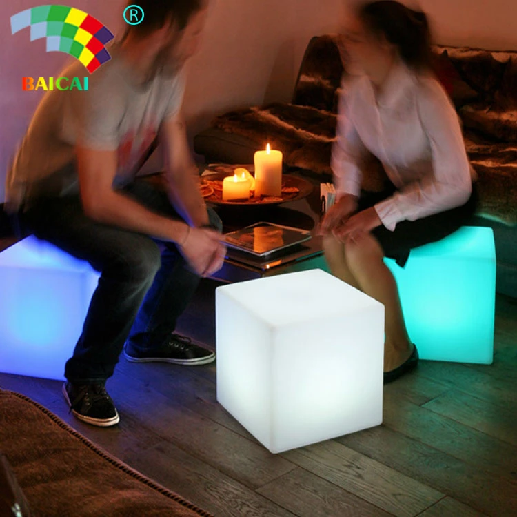 Bar Nightclub Furniture Outdoor Furniture Bar Stools LED Cube Seat