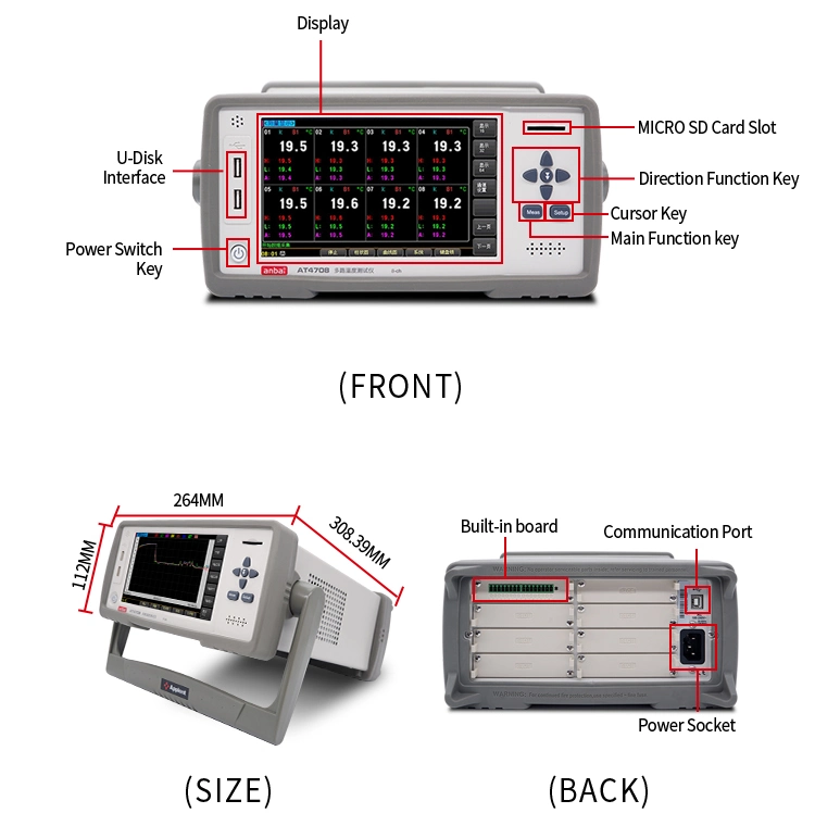 Temperature Data Recorder with 40 Channels Thermocouple At4740