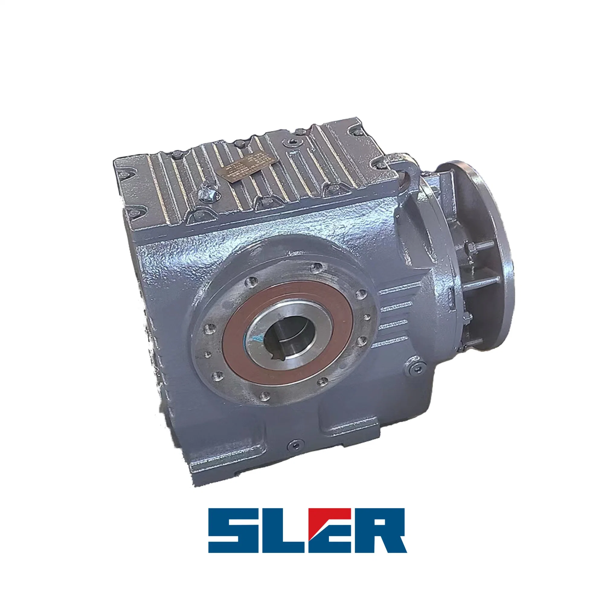 Helical Worm Gearbox Speed Reducer S Type Single Stage Transmission for Conveyor with Input B5/B14 Flange and Output Hollow Shaft