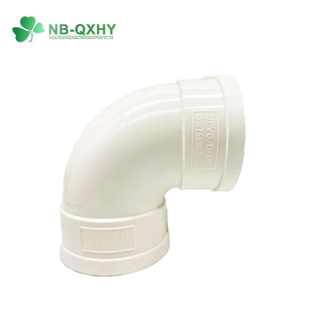 OEM GB DIN Drain Fitting PVC Water Drainage Tee Pipe Fittings for Bathroom