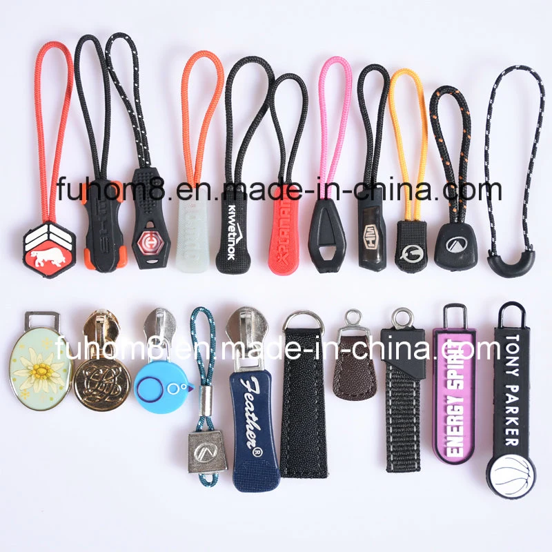 Customized Plastic Rubber Zipper Slider for Garment