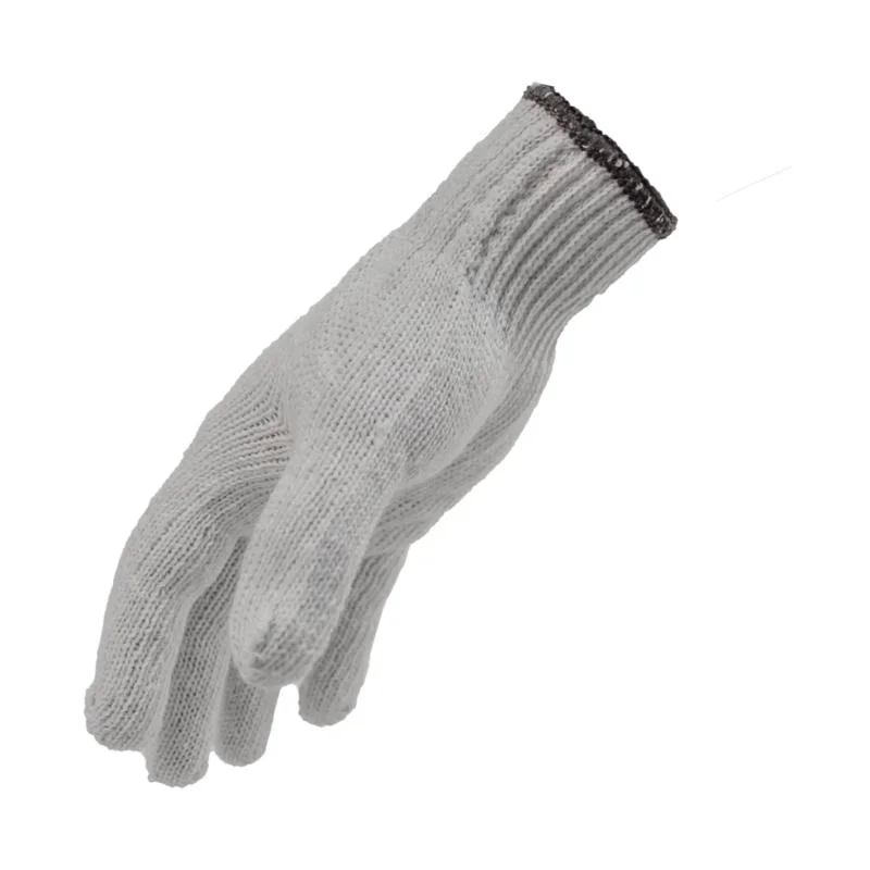 Cheap White Cotton Knitted Safety Working Gloves Industrial Work Glove