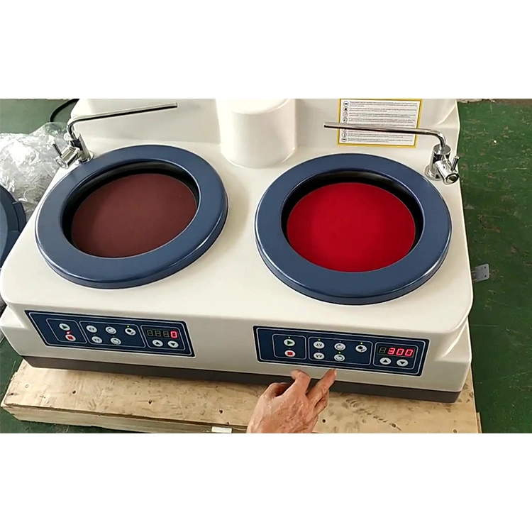 Instrumento de laboratorio de dos discos YMP-2 máquina de pulido de muestras metalográficas