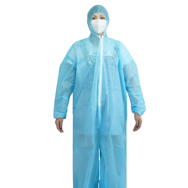 45 gramos mono desechable microporoso de protección impermeable transpirable de la ropa de trabajo