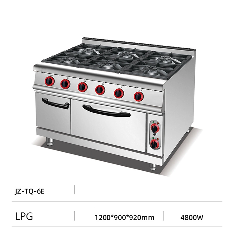 High Efficiency Gas Cooker 6-Burner kitchen Equipment High quality/High cost performance  Gas Stove Range for Restaurants