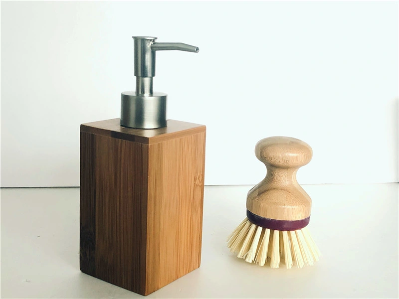 Liquid Soap Box with Bamboo Material, Bamboo Bathroom Set