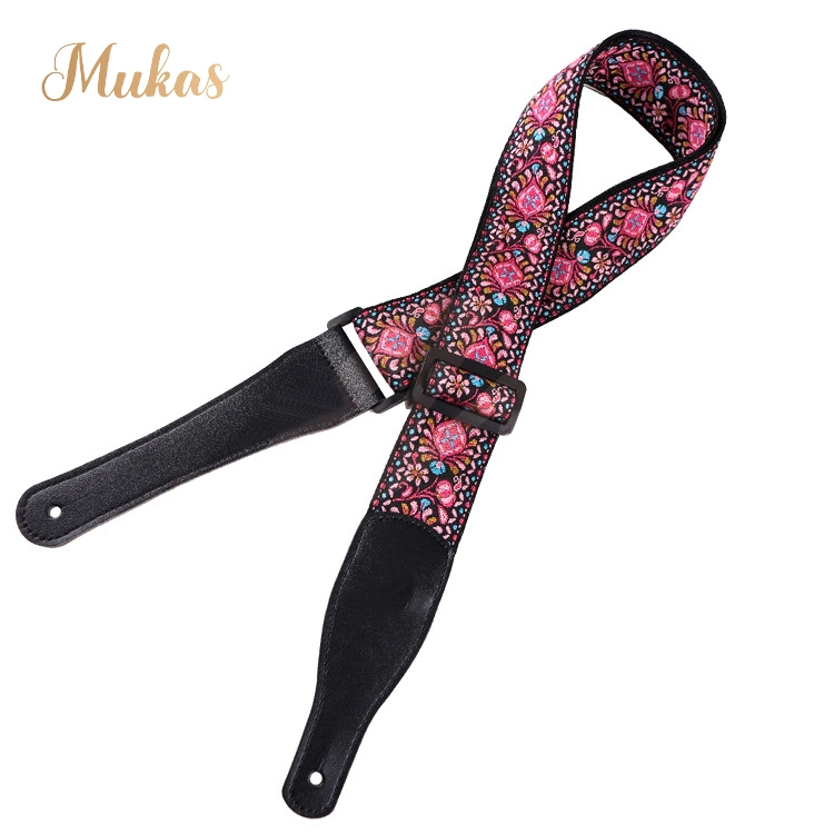 Factory Guitar Accessories Cute Colorful Printing Style Ukulele Strap Belt Sling with Hook Purple Yellow Blue Red Colors Guitar Shoulder Strap