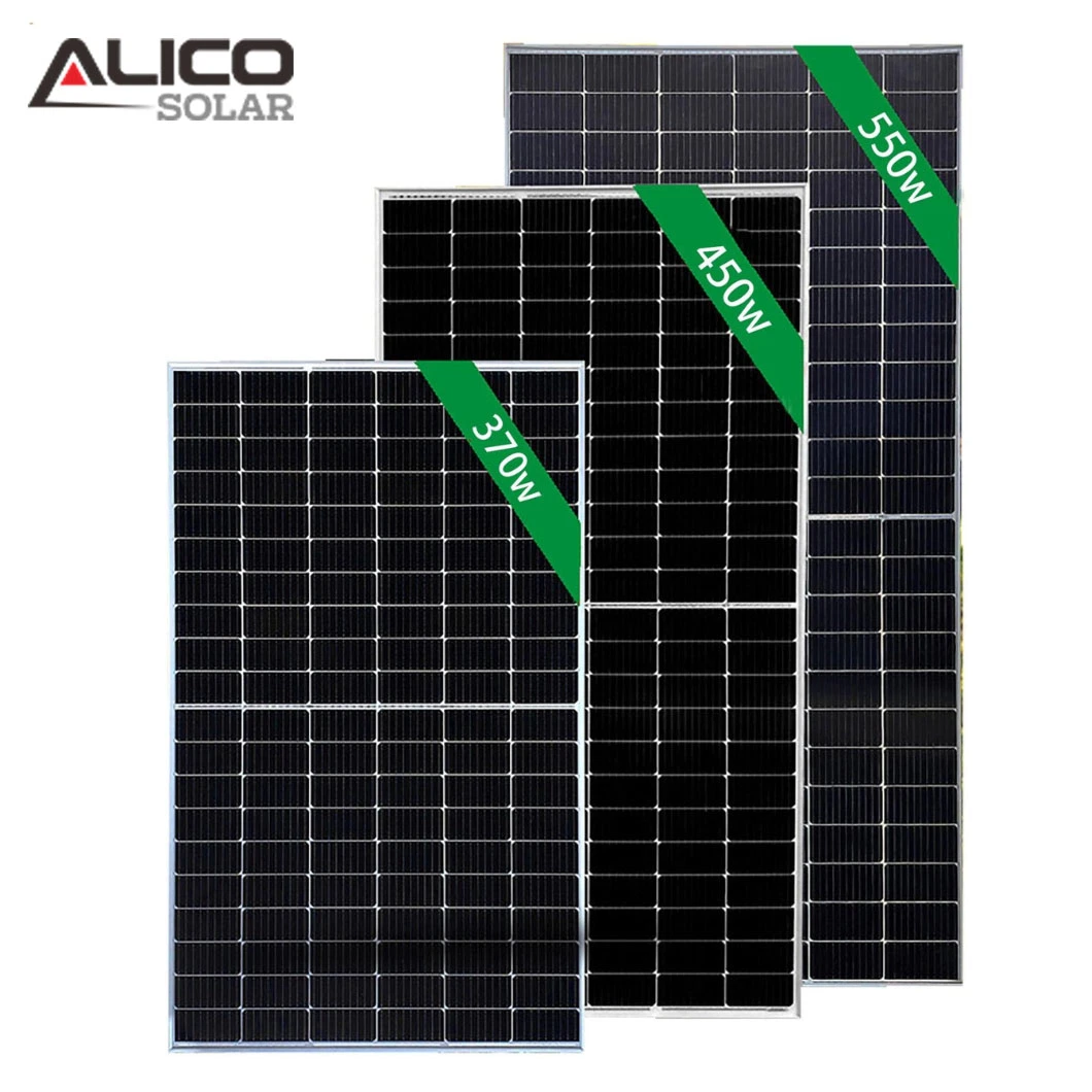 Alicosolar Cells Monocrystalline in Hot Sale Made in China Solar Cells Monofacial PV Panels 445W 450W 455W 460W 1500V Solar Power Project System