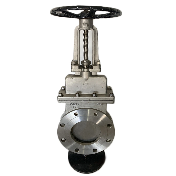 Stainless Steel Knife Gate Valve with Manual / Electric Actuator