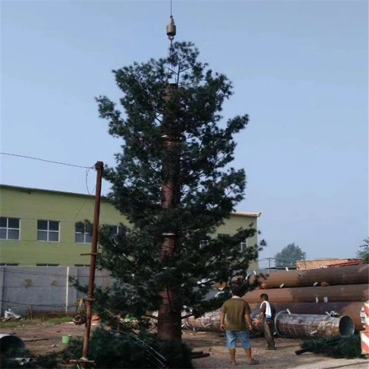 Tubo de acero de Pino de la torre de antena monopolo de 100 pies de Radio y Televisión móvil inalámbrica MW camuflado de la torre de árbol de comunicaciones