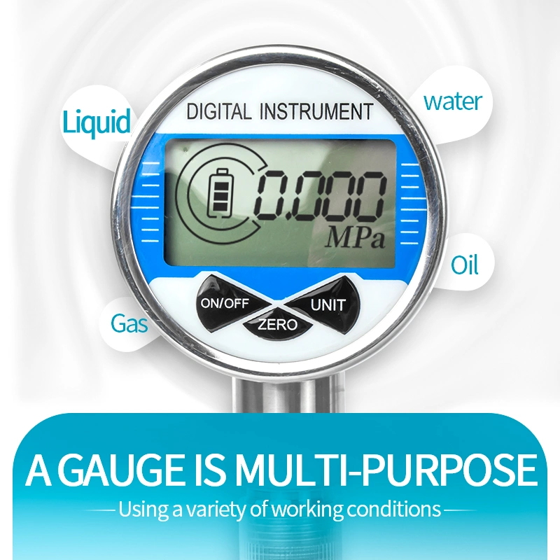 Hydraulic Pressure Gauge Diffusion Silicon Core Test Meter Gas Water Oil Manometer