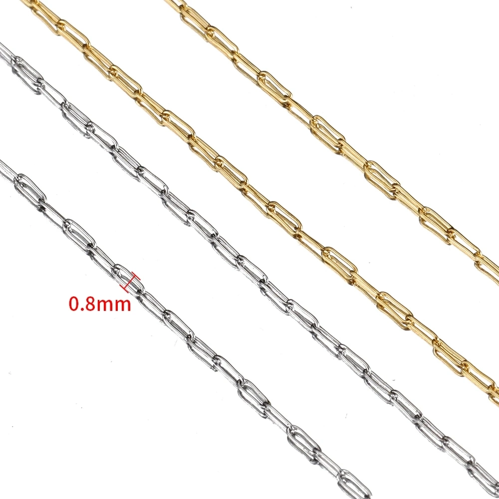 Stainless Steel Gold Color Chain Think Beading Cable Chains