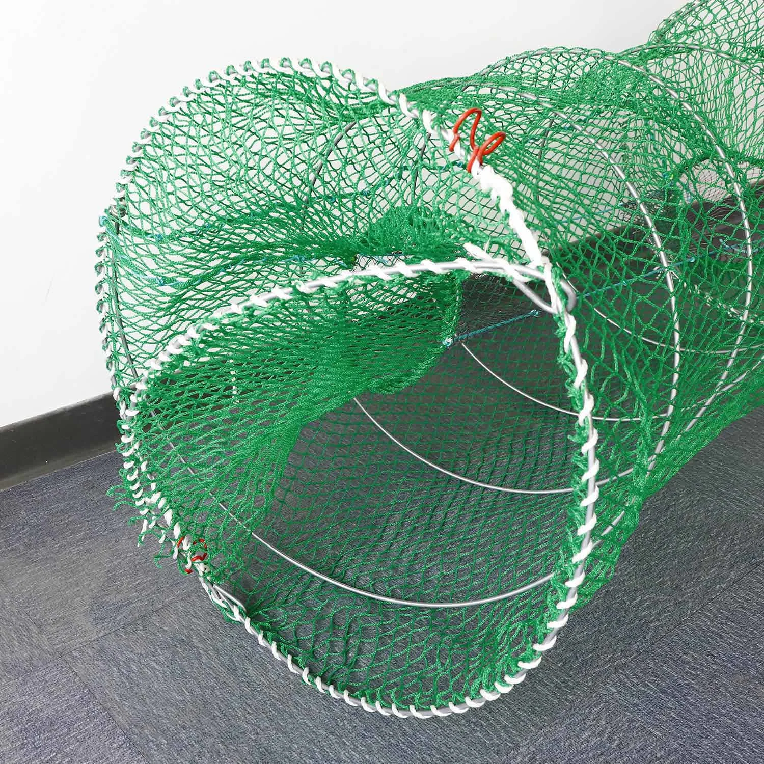 Green Color PE Knotless Net Noble Fish Trap