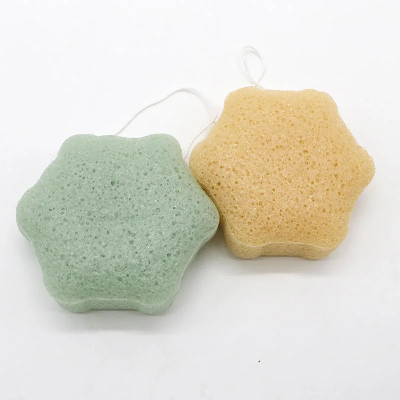 Wholesale/Supplier Six-Pointed Star Shape Cleansing Sponge Facial Body Konjac Sponge