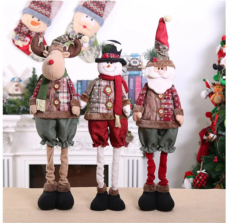 Xmas Decorative Dolls Collapsible Christmas Toys Ornaments Gifts for Decoration