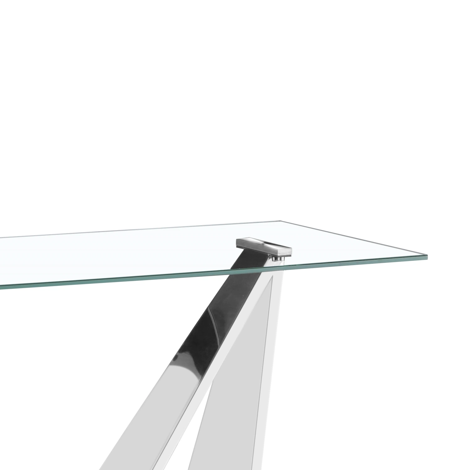 Glass Stainless Steel Console Table Modern with Mirror Home Furniture