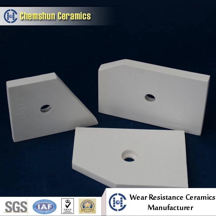 Abrasion Resistant Weldable Alumina Ceramic Brick as Chute Inner Liner